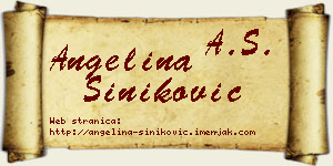 Angelina Šiniković vizit kartica